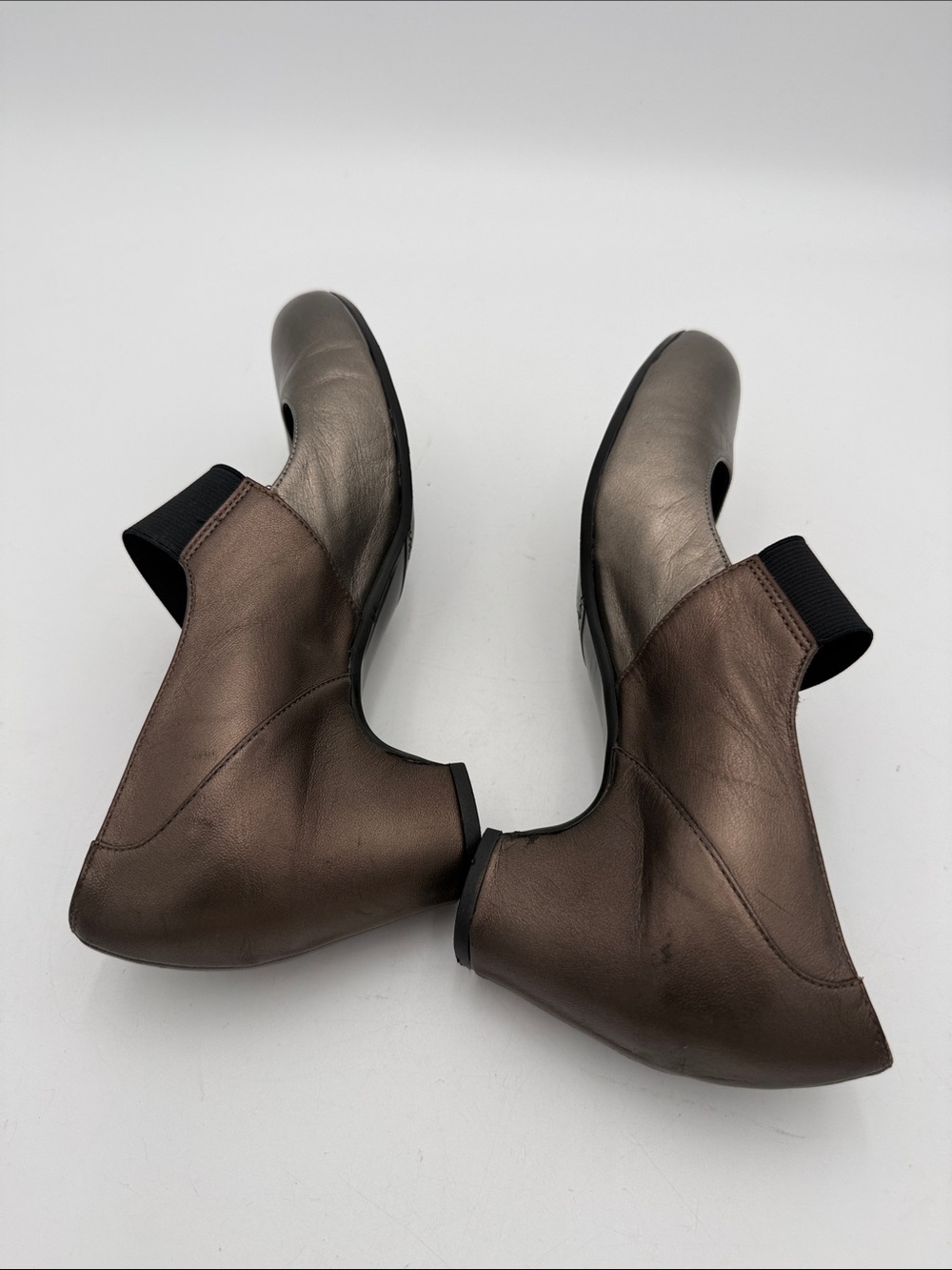 Vaneli Metallic Bronze Mary Jane Pumps Elastic Strap women 9M office Y2K pull on - Picture 4 of 12